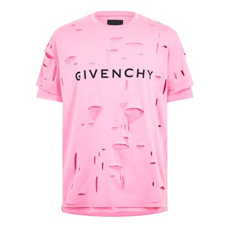 givenchy pink star shirt|givenchy t shirt with holes.